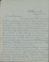 Letter from Spencer Mussey to Mrs. R.D. Mussey, August 21, 1890
